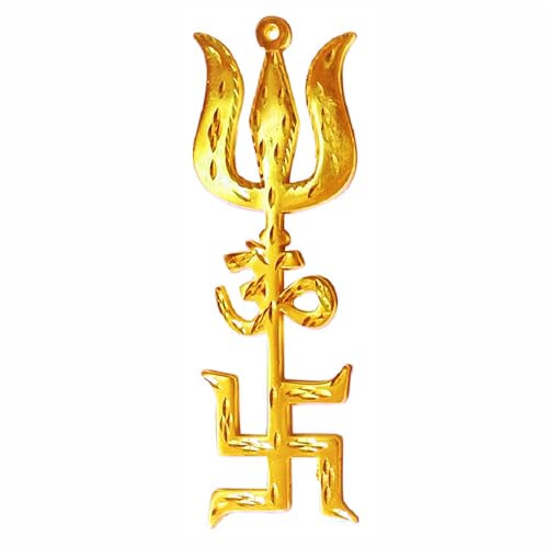 HOME GENIE Messing Trishul Om Wanddeko – Handgefertigte Verzierung – Dekoration für Zuhause, Büro, Eingang & Meditationsraum Pack of 1 HOME GENIE Messing Trishul Om Wanddeko – Handgefertigte Verzierung – Dekoration für Zuhause, Büro, Eingang & Meditationsraum Pack of 1 von HOME GENIE
