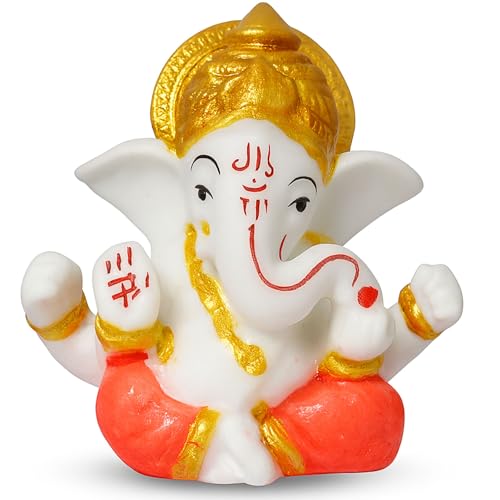 HOME GENIE Small Size Ganesha Statue 2.5 Inch (6.5 cm) | Ganpati Idol for Car Dashboard & Home Decor | Mini Ganesh Statue Gift von HOME GENIE