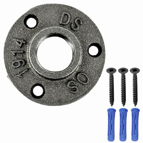 Home Invasion Bodenflansch – Gusseisen schwarz – 3 Löcher – 3/4 Zoll – 20 x 27 mm Home Invasion Bodenflansch – Gusseisen schwarz – 3 Löcher – 3/4 Zoll – 20 x 27 mm von HOME INVASION