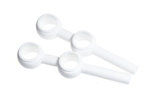 HOME LAMB Gardinenstangenhalter Weiß 2 Stück 28mm Durchmesser Doppelt - Stabile Gardinenstange Halter - Plastik Vorhanghalter Robuste und Solide - Halter Gardinenstange - Gardinenstangen Träger von HOME LAMB