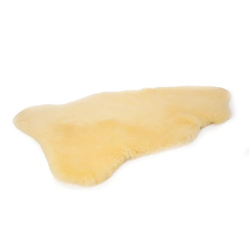 HOME LAMB Medizinisches Lammfell Relugan 90-100 cm - Weich Schaffell Echt - Natürliche Lammfell Teppich Wohnzimmer - Flauschig Lammfell Echt - Deko Fell Schlafzimmer - Naturfell von HOME LAMB