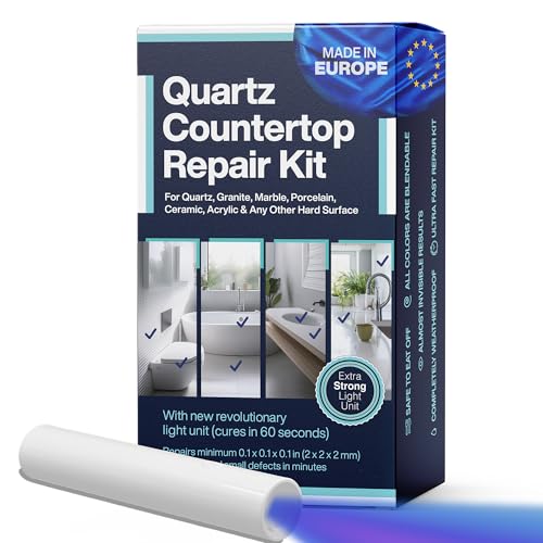 Nnrepair Quartz Countertop Repair Kit DIY (Clear, White Acrylic & Dark White Color) - Fix Your Defect Like a Pro I Suitable for Most Repairs I Fix Broken Chips in Minutes von NNREPAIR