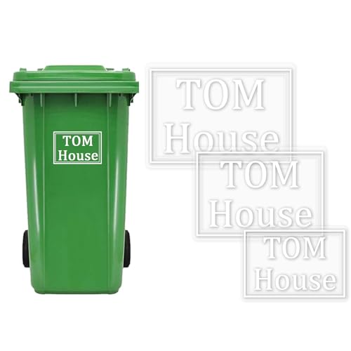 4-Teiliges Set Personalisierte Mülltonnenaufkleber,Wetterfest Aufkleber mülltonne mit Hausnummer und Straßenname,Personalisierte Mülltonnen Aufkleber für Wheelie Bins,100 x 150 /148 x 210/180 x 270 mm 4-Teiliges Set Personalisierte Mülltonnenaufkleber,Wetterfest Aufkleber mülltonne mit Hausnummer und Straßenname,Personalisierte Mülltonnen Aufkleber für Wheelie Bins,100 x 150 /148 x 210/180 x 270 mm von HOME'S FRIEND