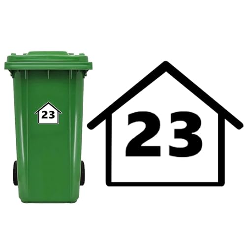 4-Teiliges Set Personalisierte Mülltonnenaufkleber,Wetterfest Aufkleber mülltonne mit Hausnummer und Straßenname,Personalisierte Mülltonnen Aufkleber für Wheelie Bins 140 x 150 mm/150x190mm 4-Teiliges Set Personalisierte Mülltonnenaufkleber,Wetterfest Aufkleber mülltonne mit Hausnummer und Straßenname,Personalisierte Mülltonnen Aufkleber für Wheelie Bins 140 x 150 mm/150x190mm von HOME'S FRIEND