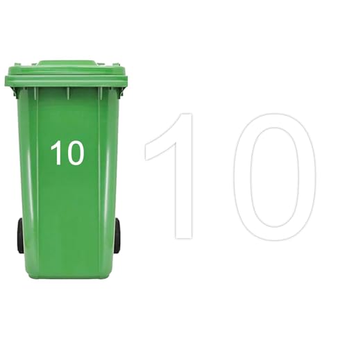 4-Teiliges Set Personalisierte Mülltonnenaufkleber,Wetterfest Aufkleber mülltonne mit Hausnummer und Straßenname,Personalisierte Mülltonnen Aufkleber für Wheelie Bins , 100 x 100mm / 200 x 200mm 4-Teiliges Set Personalisierte Mülltonnenaufkleber,Wetterfest Aufkleber mülltonne mit Hausnummer und Straßenname,Personalisierte Mülltonnen Aufkleber für Wheelie Bins , 100 x 100mm / 200 x 200mm von HOME'S FRIEND