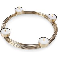 Home Styling - Candle holder in gold for four tealights industrial style von HOME STYLING