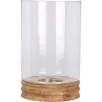 Dekorative Laterne aus Mangoholz und Glas Ø 26 cm, Höhe 41 cm Dekorative Laterne aus Mangoholz und Glas Ø 26 cm, Höhe 41 cm von HOME STYLING