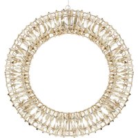 ECD Germany LED Weihnachtskranz Ø50cm mit 720 warmweißen Micro LEDs & Timer, IP44 Wasserdicht Innen/Außen, 3D Metallkranz LED Beleuchtung, Hängekranz von HOME STYLING