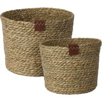 Aufbewahrungskörbe, naturfarben, 2er-Set von HOME STYLING