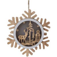 Holz-Weihnachtsdekoration zum Aufhängen, 12 cm von HOME STYLING