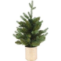 Künstlicher Weihnachtsbaum in goldenen Blumentopf, 45 cm Künstlicher Weihnachtsbaum in goldenen Blumentopf, 45 cm von HOME STYLING