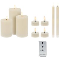 LED-Kerzen in verschiedenen Größen mit Fernbedienung, 9er-Set LED-Kerzen in verschiedenen Größen mit Fernbedienung, 9er-Set von HOME STYLING