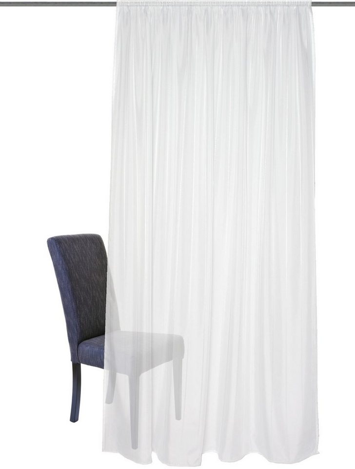 HOME WOHNIDEEN Gardine Andalusia, Kräuselband (1 St), transparent, Voile, nach Maß von HOME WOHNIDEEN
