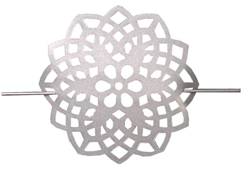 HOME WOHNIDEEN Gardine Metallraffhalter in größe 18 x 18cm, Frabe Silber, Gitter oder Blume, (1 St), Aluminium von HOME WOHNIDEEN