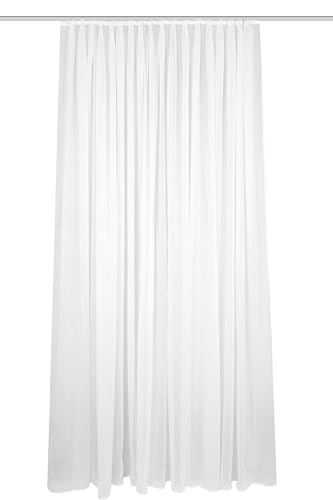 HOME WOHNIDEEN 41100 Fertigstore Crosta, Uni Leinenstruktur, transparent, Faltenband, Farbe:weiß, Größe:245 x 250 cm, Anzahl:1x HOME WOHNIDEEN 41100 Fertigstore Crosta, Uni Leinenstruktur, transparent, Faltenband, Farbe:weiß, Größe:245 x 250 cm, Anzahl:1x von HOME WOHNIDEEN