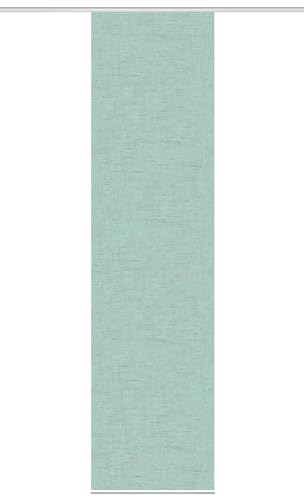HOME WOHNIDEEN 84698 Schiebegardine PIVE, Digitaldurck auf Dekostoff in Seidenoptik, Farbe:Mint, Größe:245 x 60 cm, Anzahl:1x von HOME WOHNIDEEN