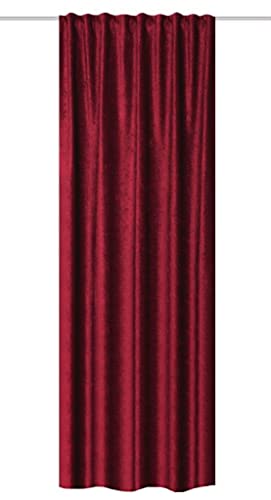 HOME WOHNIDEEN 85987 | Vorhang Thermo, Kombibandschal aus Thermo-Chenille, 245 x 135 cm (Höhe x Breite), Farbe: (Bordeaux) von HOME WOHNIDEEN