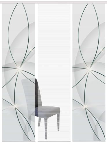 HOME WOHNIDEEN 88062 | 3er-Set Schiebegardine 'BLINKI', Digitaldruck auf Bambus-Optik, mit abstraktem Motiv, 260x60cm, Farbe: Rot und Türkis, Farbe:türkis HOME WOHNIDEEN 88062 | 3er-Set Schiebegardine 'BLINKI', Digitaldruck auf Bambus-Optik, mit abstraktem Motiv, 260x60cm, Farbe: Rot und Türkis, Farbe:türkis von HOME WOHNIDEEN