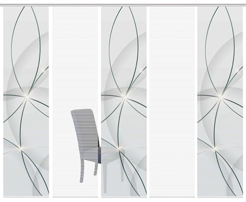 HOME WOHNIDEEN 95063 | 5er-Set Schiebegardine 'BLINKI', Digitaldruck auf Bambus-Optik, mit abstraktem Motiv, 260x60cm, Farbe: Rot und Türkis, Farbe:türkis HOME WOHNIDEEN 95063 | 5er-Set Schiebegardine 'BLINKI', Digitaldruck auf Bambus-Optik, mit abstraktem Motiv, 260x60cm, Farbe: Rot und Türkis, Farbe:türkis von HOME WOHNIDEEN