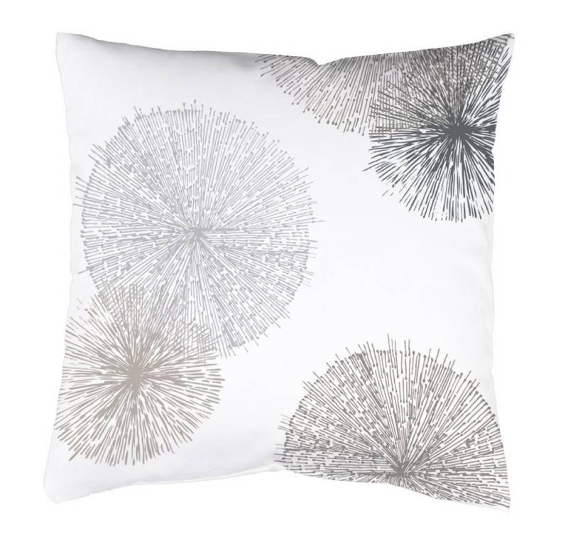 HOME WOHNIDEEN Kissenhülle Home Wohnideen Kissenhülle Samt Digitaldruck "Scoppio" 50 x 50 cm Gra, (1 Stück), Kissenbezug für Dekokissen Zierkissen Kissenhülle von HOME WOHNIDEEN