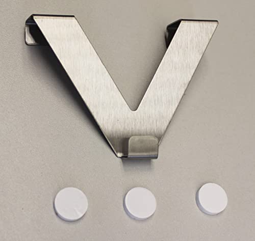 HOME WOHNIDEEN Easy FIX FENSTERHAKEN | V-Form | Farbe: Silber | Inhalt: 2 Stück | Tiefe: 20 mm, Aluminium von HOME WOHNIDEEN