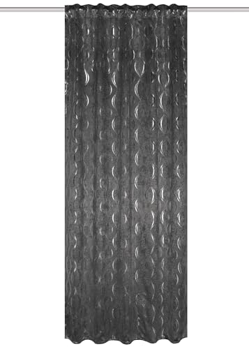 HOME WOHNIDEEN Fertigschal Eddie Suede, Foliendruck, Multifunktionsband, 245x140 cm, Farbe:grau, Größe:245 x 140 cm, Anzahl:1x von HOME WOHNIDEEN