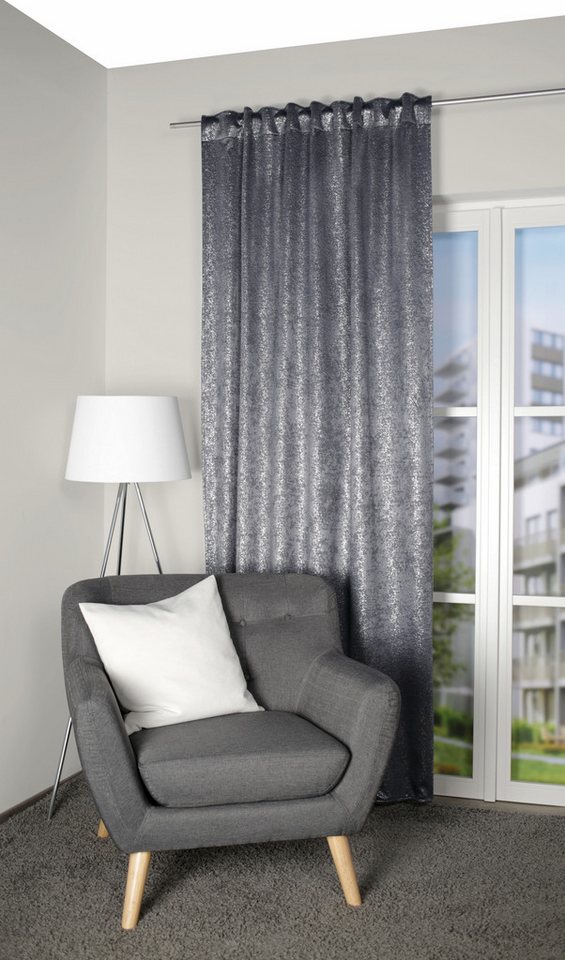HOME WOHNIDEEN Gardine SUELA (1 St), Multifunktionsband, blickdicht, THERMOSCHAL, SUEDE, FOLIENDRUCK von HOME WOHNIDEEN