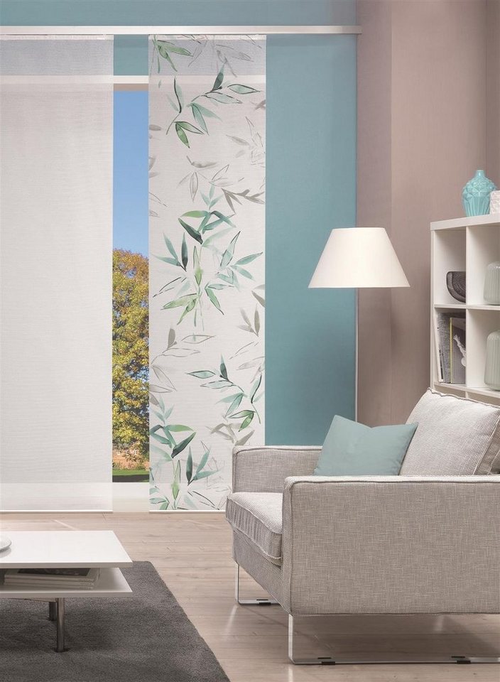 HOME WOHNIDEEN Gardine Vision S Schiebevorhang Digitaldruck Bambus-Optik von HOME WOHNIDEEN