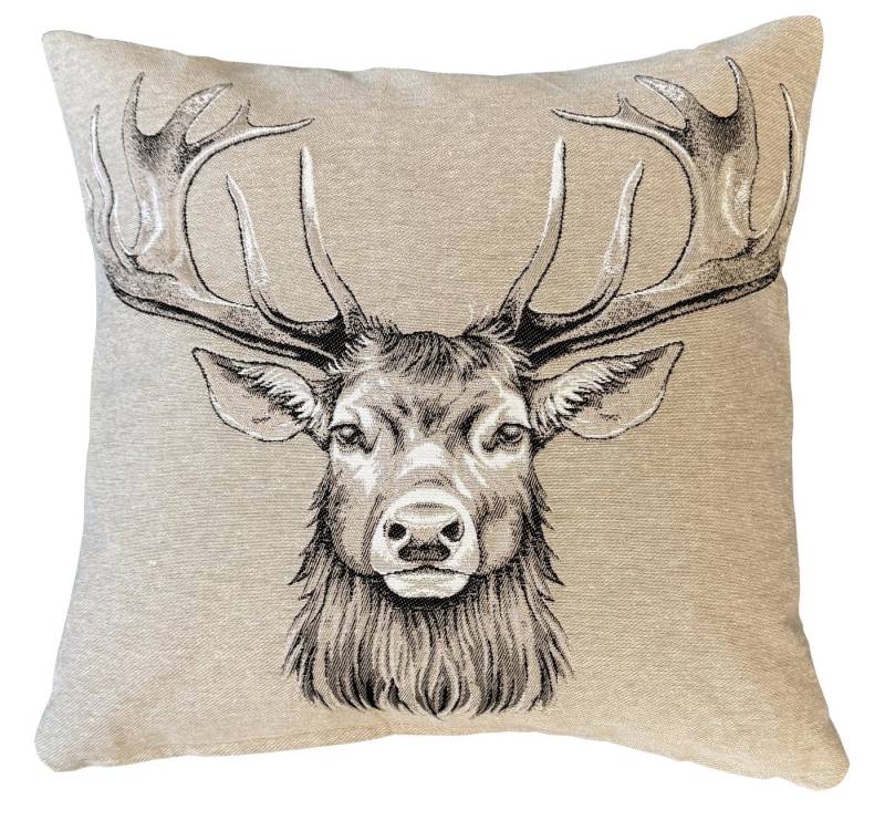 HOME WOHNIDEEN Kissenhülle CIERVO, (1 Stück), mit Füllung, Gobelin von HOME WOHNIDEEN
