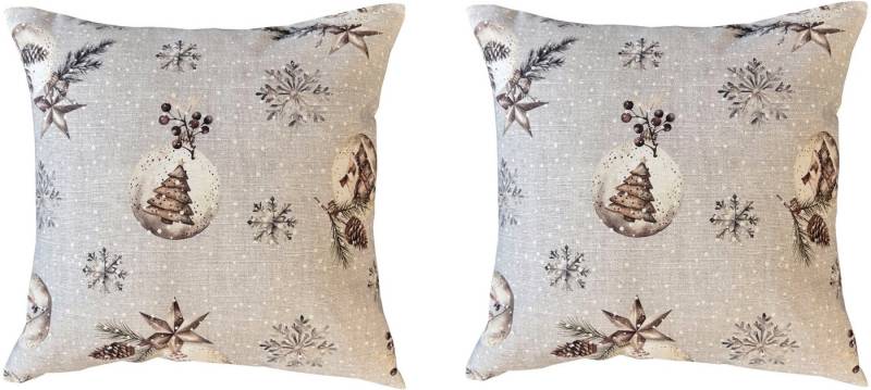 HOME WOHNIDEEN Kissenhülle FELIZ NAVIDAD, (2 Stück), mit Füllung, Dekostoff bedruckt von HOME WOHNIDEEN