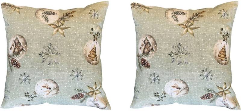HOME WOHNIDEEN Kissenhülle FELIZ NAVIDAD, (2 Stück), mit Füllung, Dekostoff bedruckt von HOME WOHNIDEEN