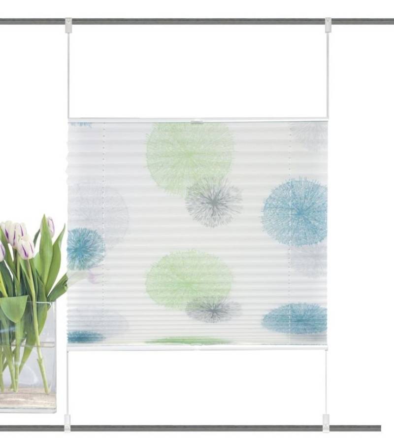HOME WOHNIDEEN Plissee Home Wohnideen Up & Down Plissee "Rawlins" 130 x 80 cm Blau Grün von HOME WOHNIDEEN