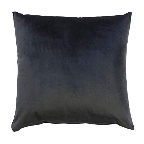 HOME WOHNIDEEN Samt Uni Kissenhülle 40x40 schwarz von HOME WOHNIDEEN