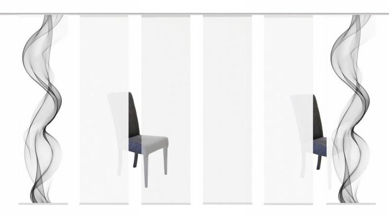 HOME WOHNIDEEN Schiebegardine 80265 Schiebegardine ALBERTA, Digitaldruck Seidenoptik, 245x60 cm, Set, (6 St), Polyester von HOME WOHNIDEEN