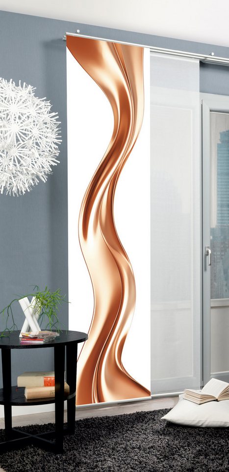 HOME WOHNIDEEN Schiebegardine OAKLEY (1 St), Paneelwagen, blickdicht, SCHIEBEVORHANG,SEIDENOPTIK,DIGITALDRUCK von HOME WOHNIDEEN