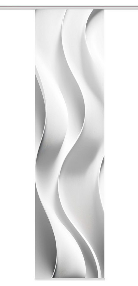 HOME WOHNIDEEN Schiebegardine Schiebegardine JAIR in Seidenoptik - Wellendruck, 245x60 cm, Zubehör, (1 St), Polyester von HOME WOHNIDEEN