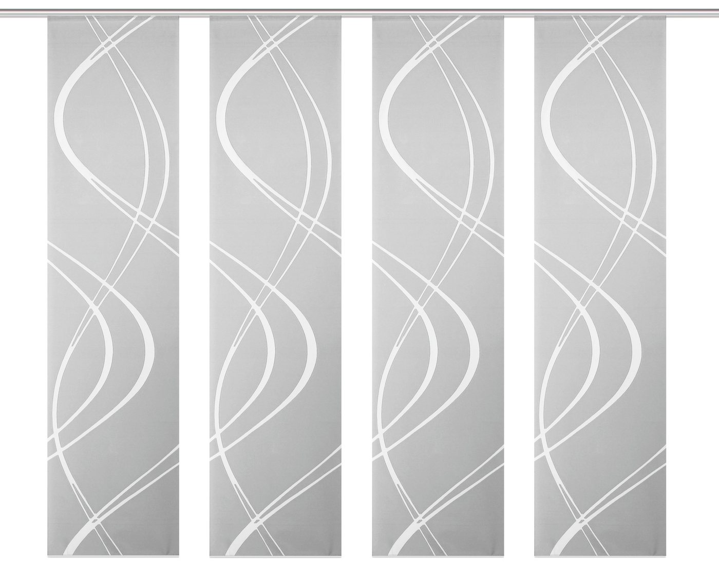 HOME WOHNIDEEN Schiebegardine Schiebevorhang TIBERIO aus Dekostoff und Voile mit Scherli 245 x 60 cm (4 St), 100% Polyester von HOME WOHNIDEEN