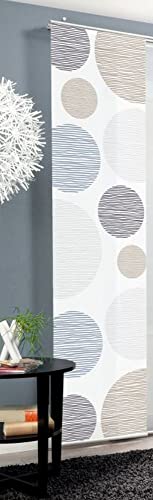 HOME WOHNIDEEN Schiebevorhang Deko Blickdicht Borden Fb. Stein Größe BxH 60x245 cm von HOME WOHNIDEEN