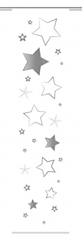HOME WOHNIDEEN Schiebevorhang Deko Blickdicht Stars Größe BxH 60x245 cm, grau von HOME WOHNIDEEN