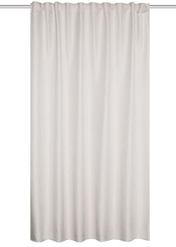 HOME WOHNIDEEN Thermoschal ESKAMIO blickdicht, Leinenstruktur, Multifunktionsband, Farbe:creme, Größe:245 x 270 cm, Anzahl:1x von HOME WOHNIDEEN