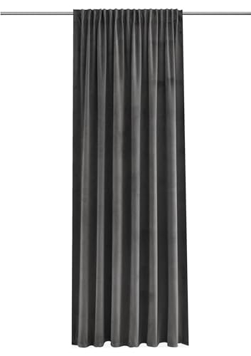 HOME WOHNIDEEN Thermoschal Samt Tarek, 245x135 cm, Multifunktionsband, einfarbig, Farbe:anthrazit, Größe:245 x 135 cm, Anzahl:1x von HOME WOHNIDEEN