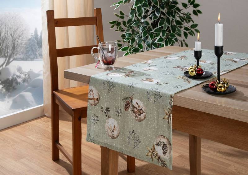 HOME WOHNIDEEN Tischläufer FELIZ NAVIDAD (1-tlg), Tischläufer, Dekostoff bedruckt von HOME WOHNIDEEN