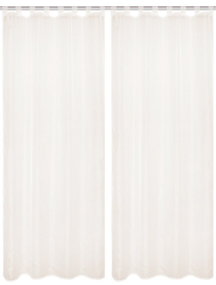 HOME WOHNIDEEN Vorhang Nessi 2Er Set 245 X 135 cm 2x Fertigschal Wollweiß (2 St), Kunstfaser, 2x Fertigschal Wollweiß von HOME WOHNIDEEN