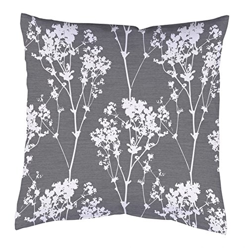Home Wohnideen Kissenhülle Digitaldruck Gräser 1 teilig 40 x 40 cm Grau von HOME WOHNIDEEN