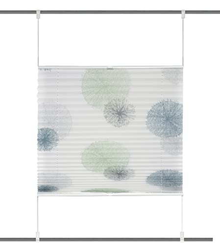 HOME WOHNIDEEN Plissee-Rollo 94515 Rawlins, Farbe:blau-grün, Größe:130 x 60 cm von HOME WOHNIDEEN