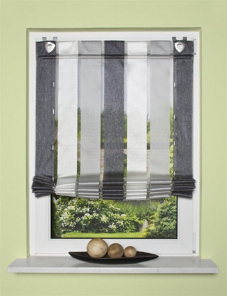 HOME WOHNIDEEN Raffrollo Home Wohnideen Bändchenrollo Längsstreifen 130 x, standard HOME WOHNIDEEN Raffrollo Home Wohnideen Bändchenrollo Längsstreifen 130 x, standard von HOME WOHNIDEEN