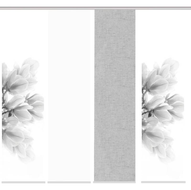 HOME WOHNIDEEN Schiebegardine 084656 Schiebewand KESSI Seidenoptik, Digitaldruck mit Zubehör 245x60, (4 St), 100% Polyester von HOME WOHNIDEEN