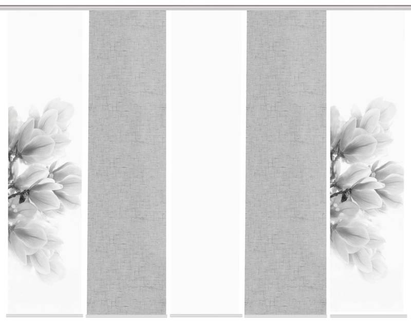 HOME WOHNIDEEN Schiebegardine 084656 Schiebewand KESSI Seidenoptik, Digitaldruck mit Zubehör 245x60, (5 St), 100% Polyester von HOME WOHNIDEEN