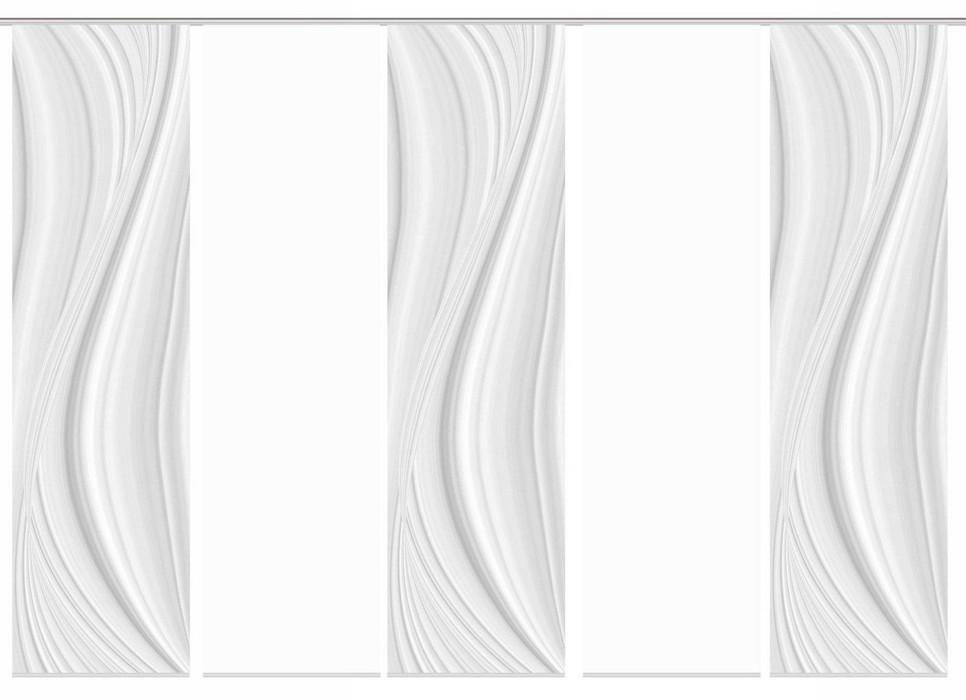 HOME WOHNIDEEN Schiebegardine 84677 Schiebegardine LAURINA Digitaldruck Dekostoff Seidenoptik 245x60, (5 St), 100% Polyester von HOME WOHNIDEEN