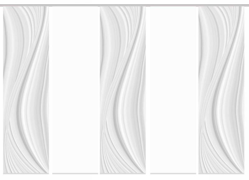 HOME WOHNIDEEN Schiebegardine 84677 Schiebegardine LAURINA Digitaldruck Dekostoff Seidenoptik 245x60, (5 St), 100% Polyester von HOME WOHNIDEEN